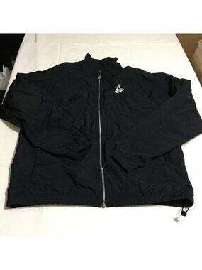 Air Jordan Jacket Mens XL Black Windbreaker Essentials Warm Up Full Zip